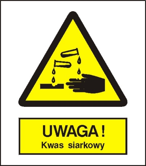 Ostrzeżenie przed kwasem siarkowym